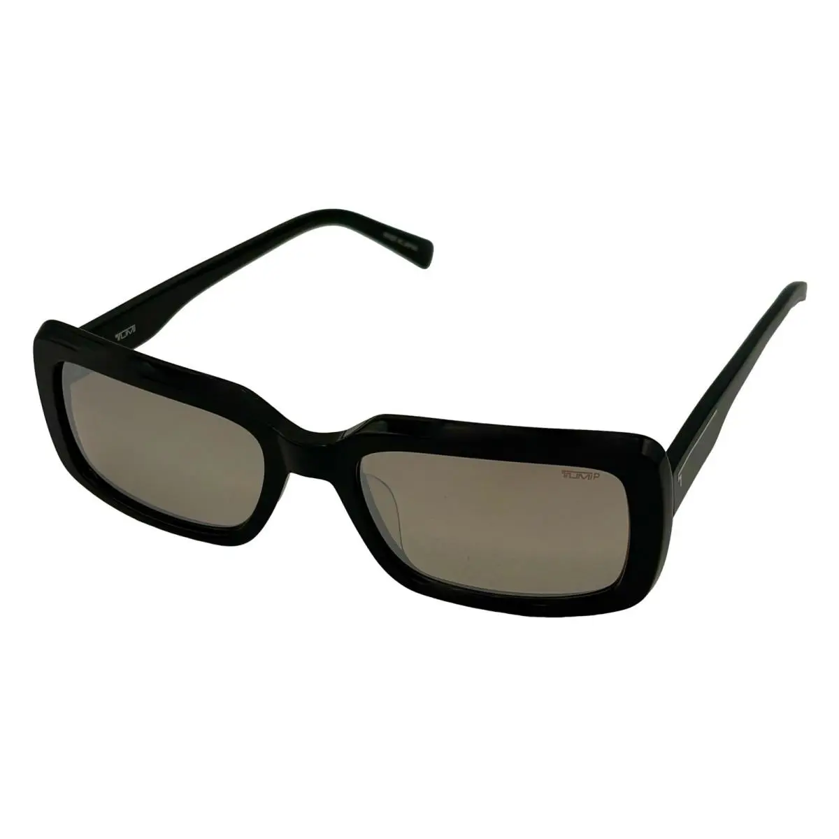 Tumi Mens Black Rectangle Mens Plastic Sunglass Mirror Lens Stu 002 700