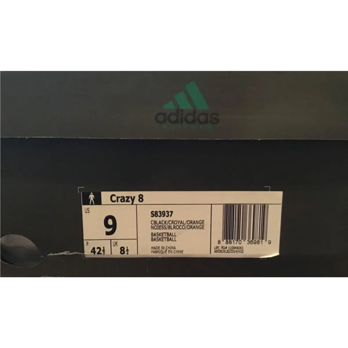 Adidas shoes - adidas Crazy 8 - Crazy - S83937 - Black 5