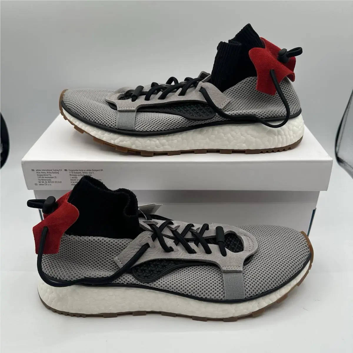 Adidas Alexander Wang x AW Run Running Shoes Mens Sz 7 Grey/red Sneakers CM7826