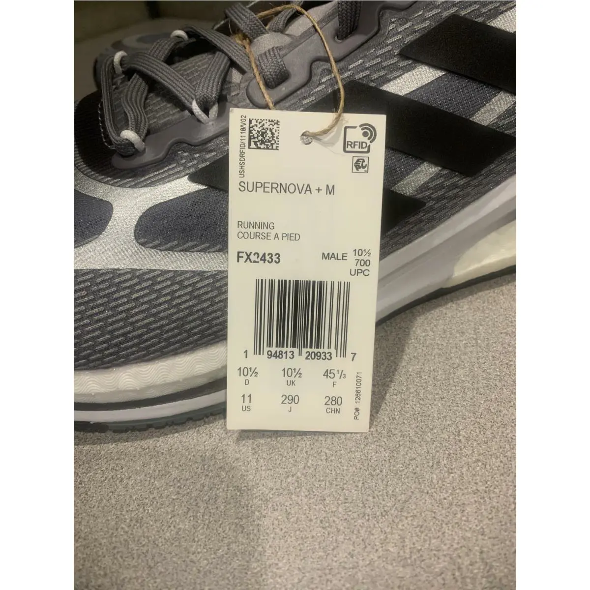 Adidas shoes - adidas Supernova - Supernova - FX2433 - gray/black (UPC: 194813209337) 0