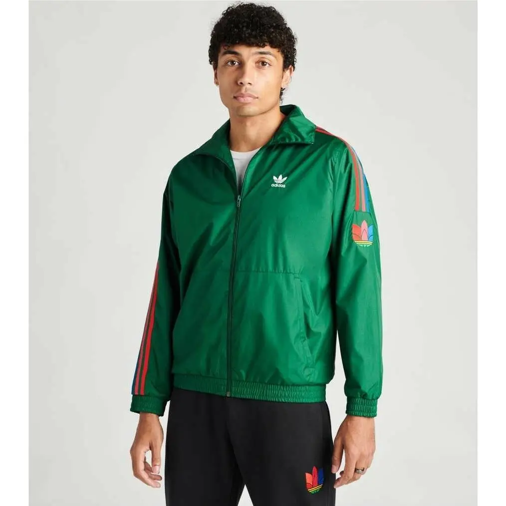 Adidas clothing - Adidas Originals 3D Trefoil 3-Stripes Track Jacket - GE0847 - Green, Manufacturer: Dark Green 4
