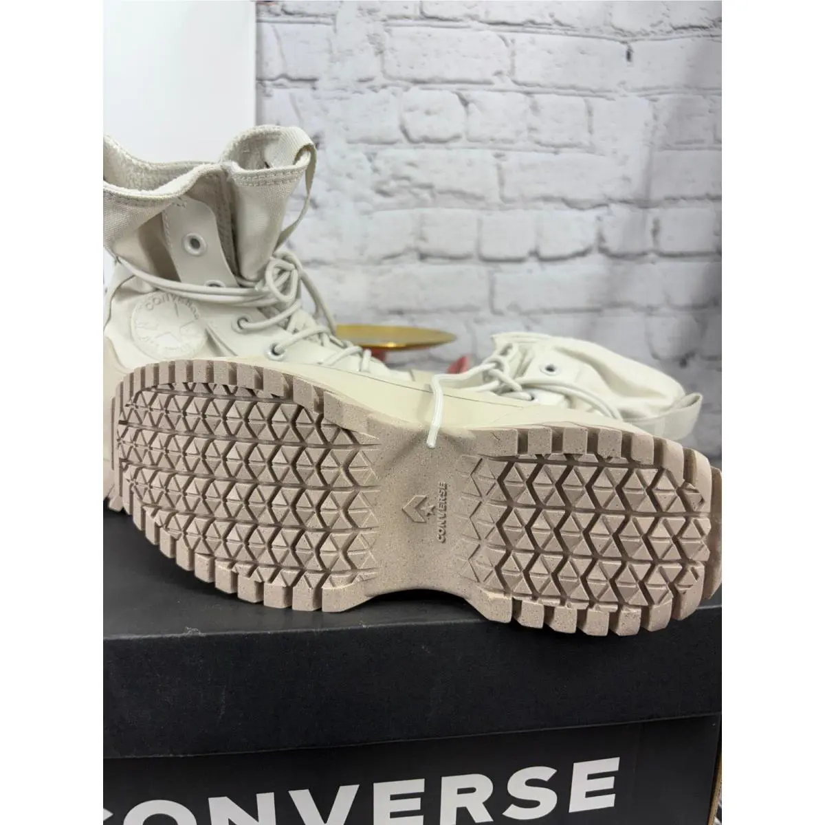 Converse shoes - Converse John Varvatos Grey Pebbled Leather - 150171C - Cream 5