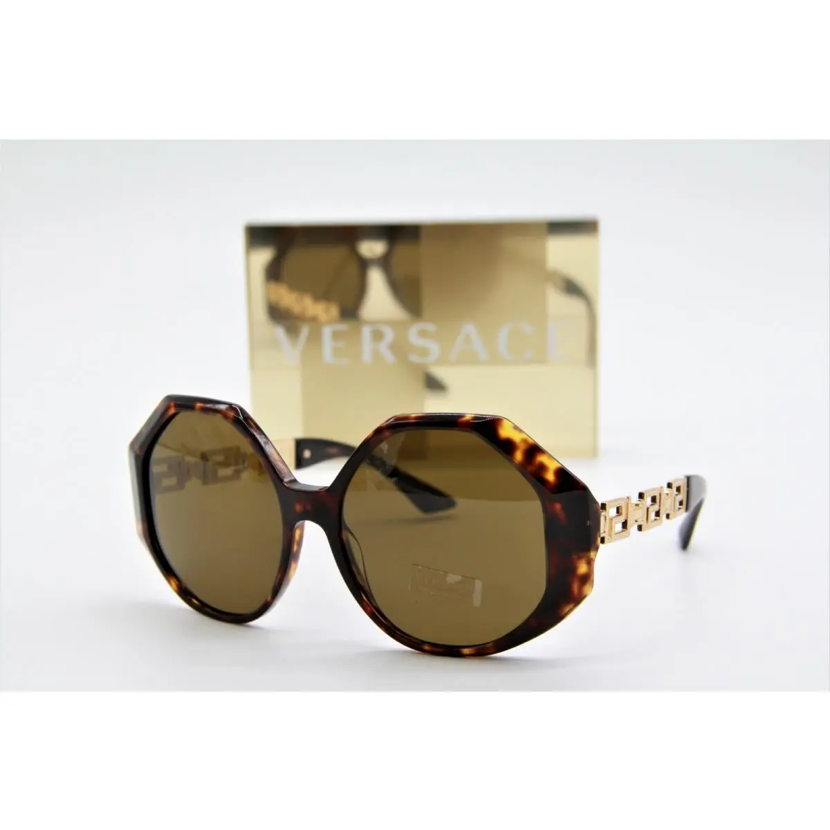 Versace VE4395 108/73 Havana Oversized Women’s Sunglasses Versace Mod 4395