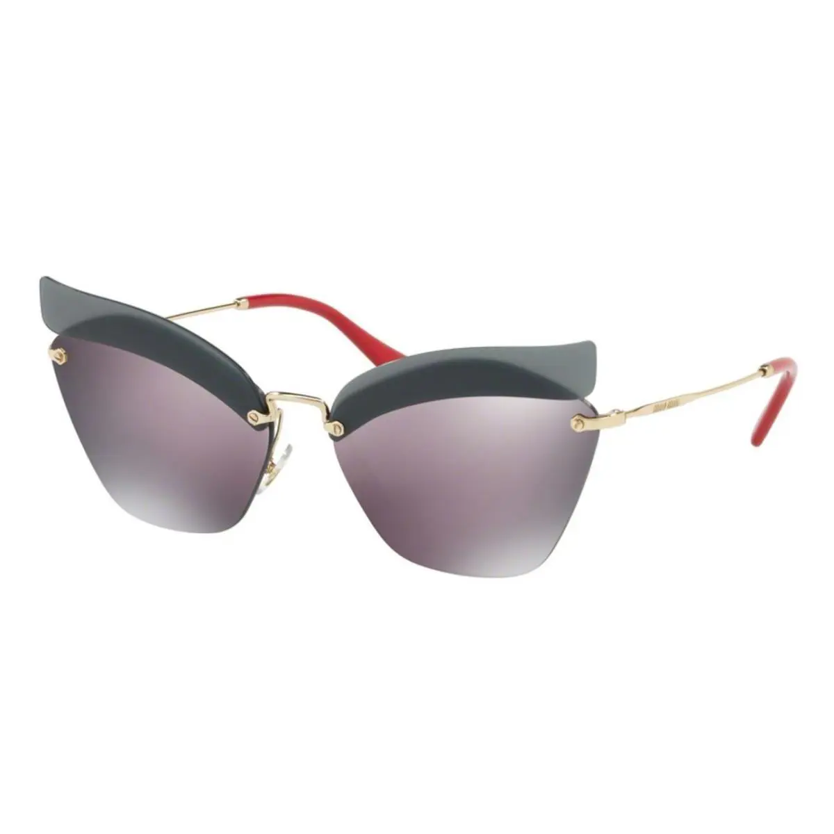 Miu Miu Sunglasses MU56TS I18147 63 18 147 Pale Gold Red/purple Women