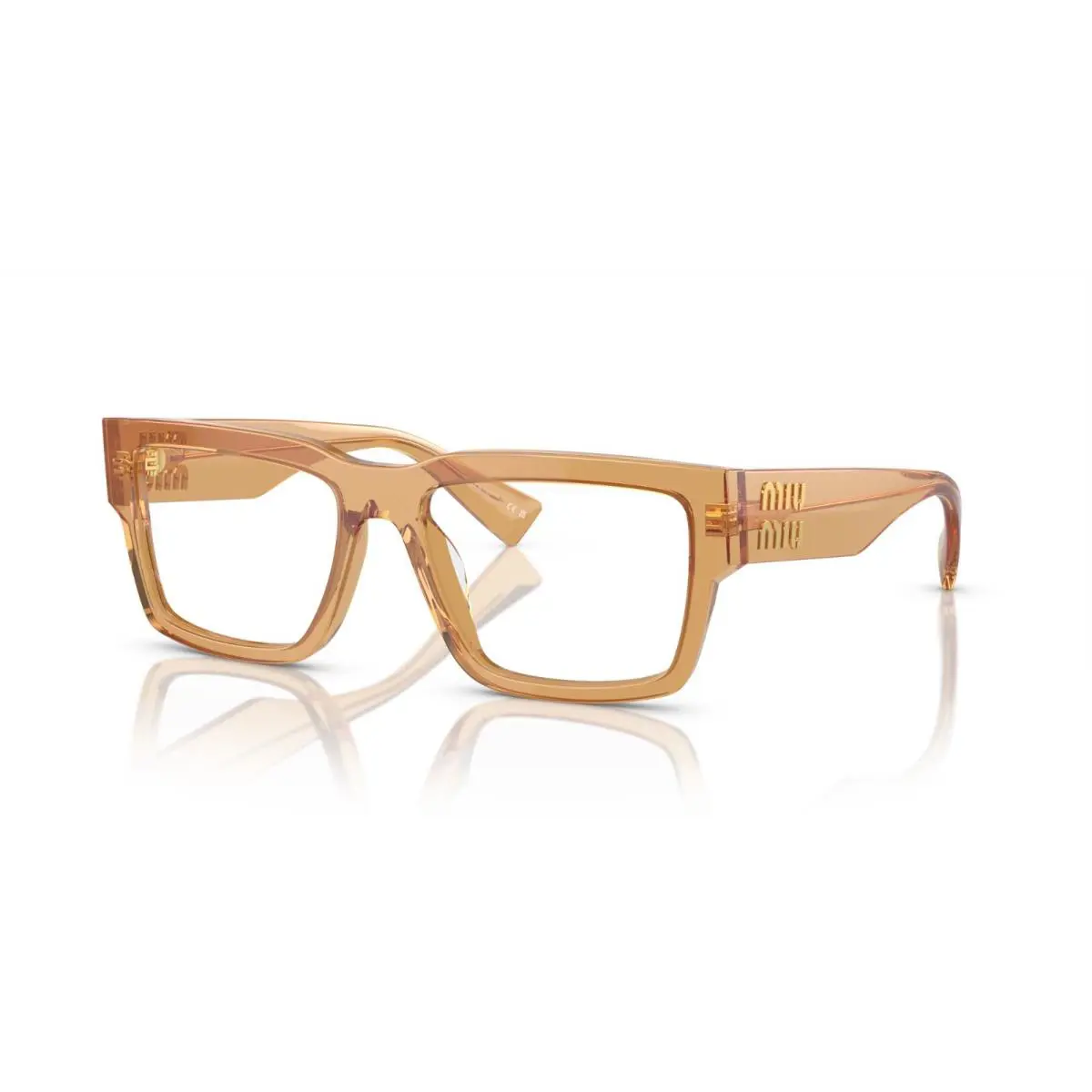 Miu Miu Vmu 02XV Transparent Yellow 16Q-1O1 Eyeglasses