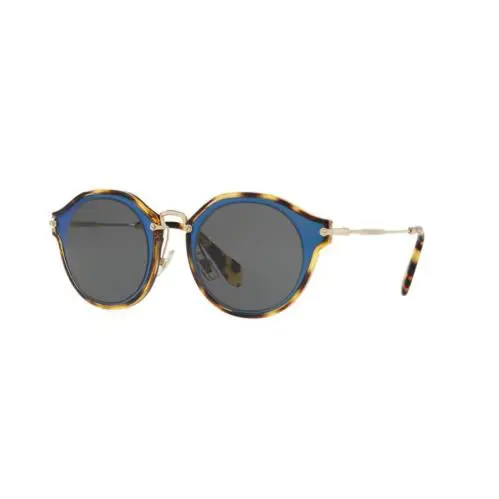 Sunglasses MU51SS VA71A1 49MM Matte Azure Plastic Cat-eye Grey Lens by Miu Miu