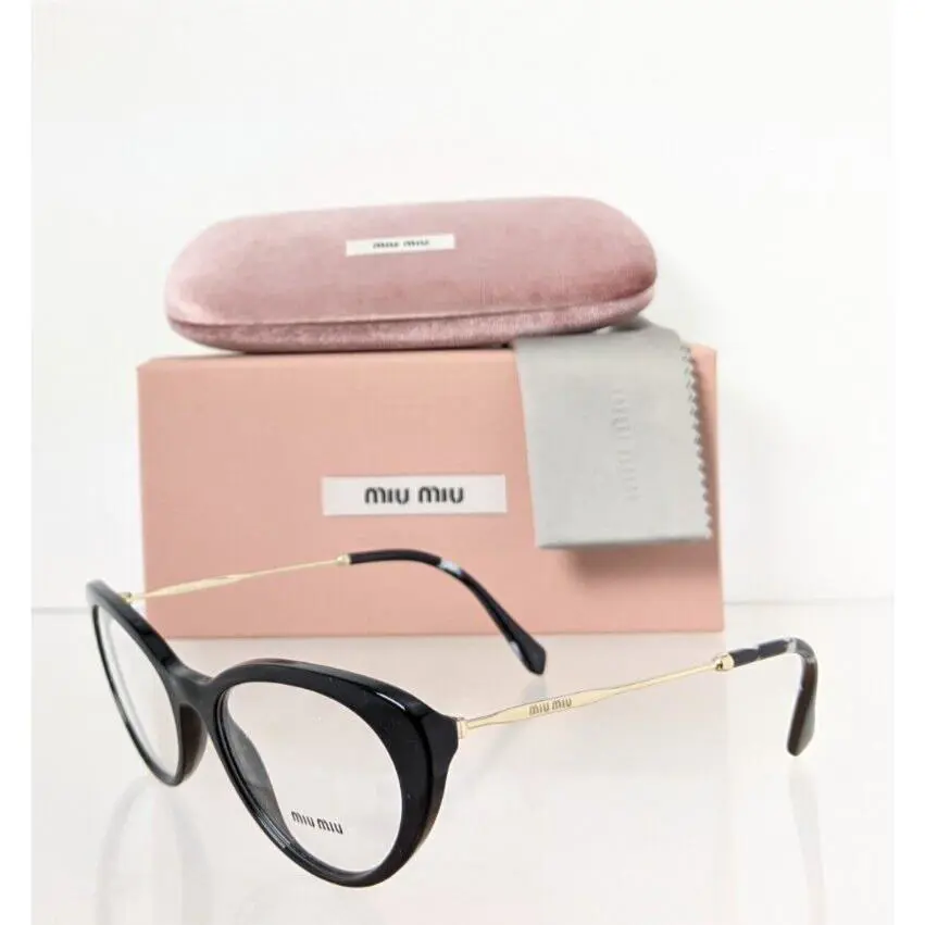 Miu Miu Eyeglasses Vmu 05R 1AB - 1O1 Black Gold 05R Frame