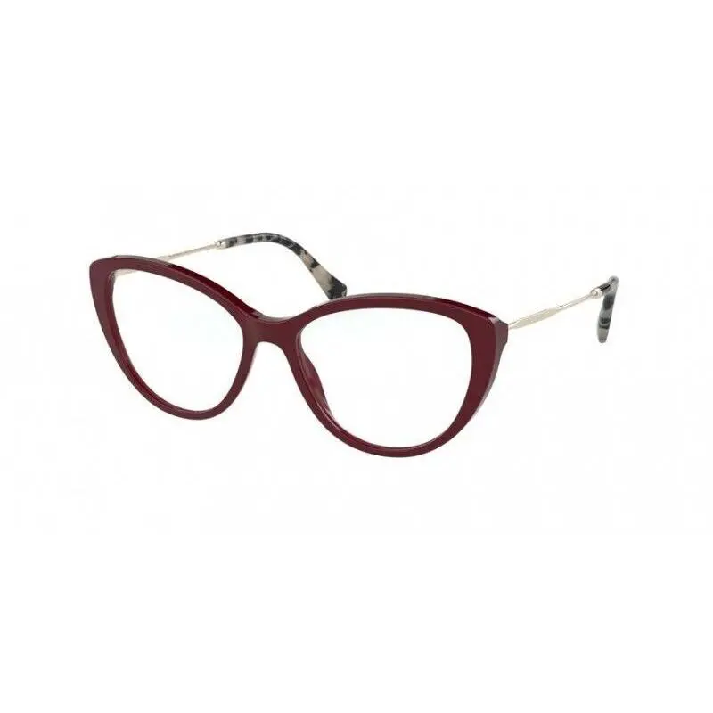 Miu Miu Eyeglasses MU 02SV USH1O1 Burgundy Cat-eye Optical Frame