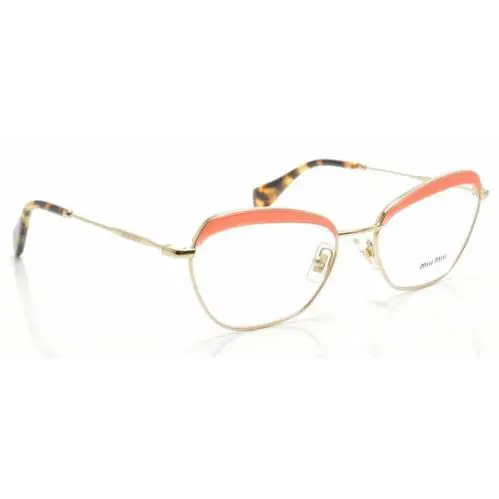 Miu Miu Eyeglasses VMU51N PC2-1O1 Pink Gold Havana Frames Rx-able 54MM