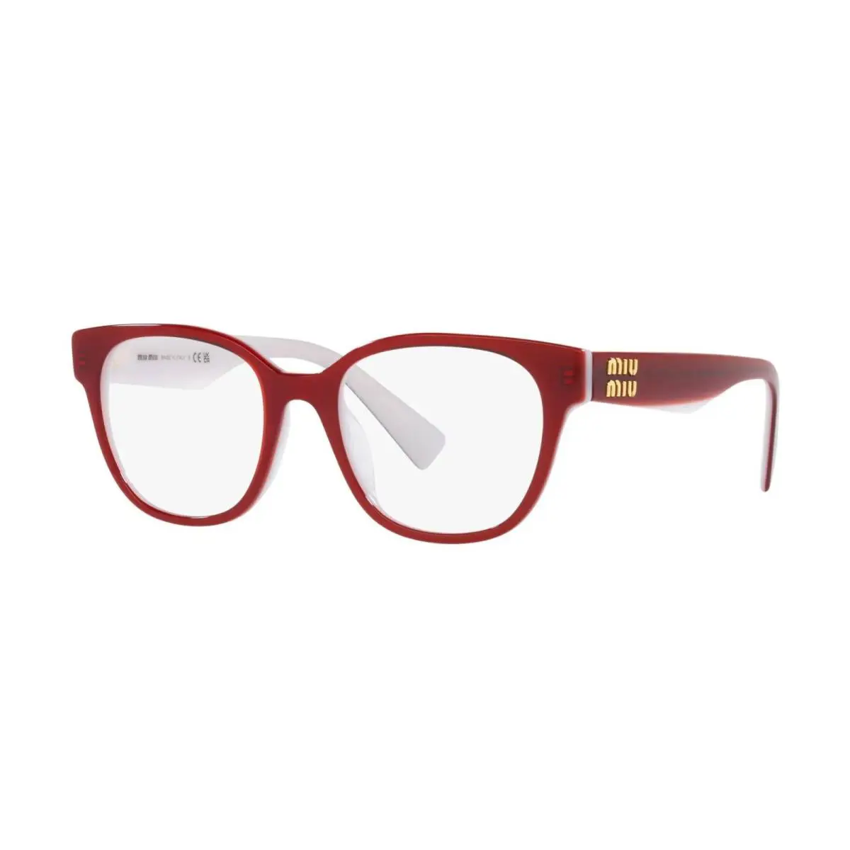 Miu Miu Vmu 02VV Red White 10D-1O1 Eyeglasses