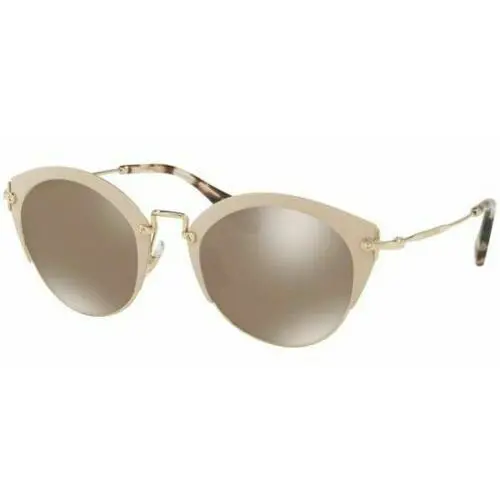 Miu Miu Noir SMU53R 21F111 52MM Matte Light Rose/light Brown Mirror Sunglasses - Frame: Matte Light Rose, Lens: Light Brown