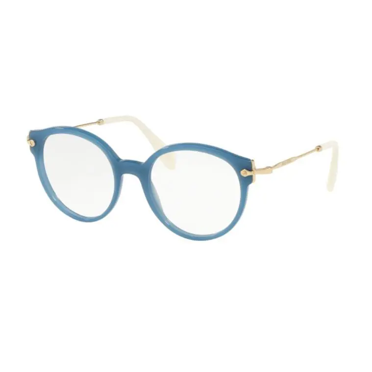 Noir MU04PV 121101 52 Cat Eye Eyeglasses Optical Frame Azure Translucent by Miu Miu