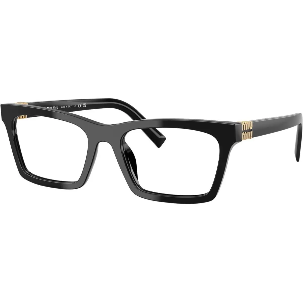 Miu Miu MU 04WV Black Gold 16K101 53mm Women Eyeglasses Frames Rxable
