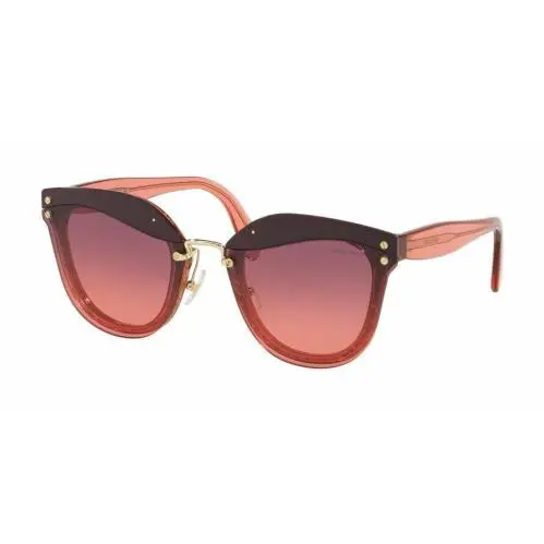 Miu Miu Reveal Evolution SMU03T 100PZ0 Raspberry / Violet Pink Shaded Sunglasses - Frame: Raspberry, Lens: Violet Pink Shaded