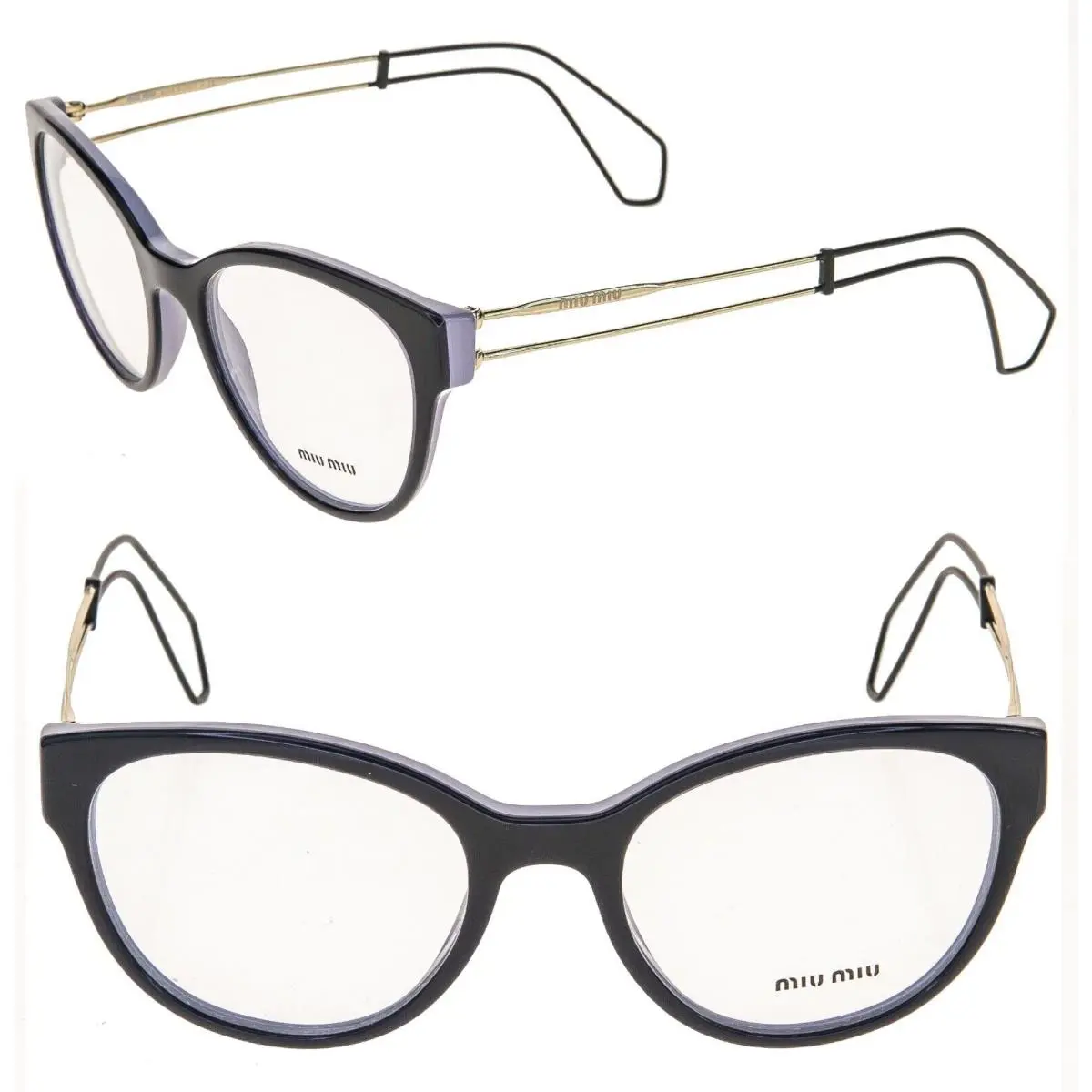 Miu Miu 03P MU03PV Lilac Violet Gold Wire Eyeglasses Optical Frame 52mm Women