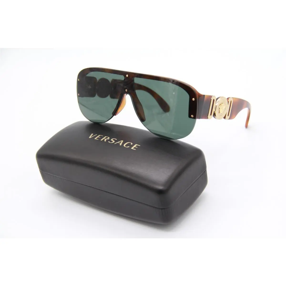 Versace VE4391 5317/71 Havana Shield Unisex Sunglasses Versace VE4391 531771