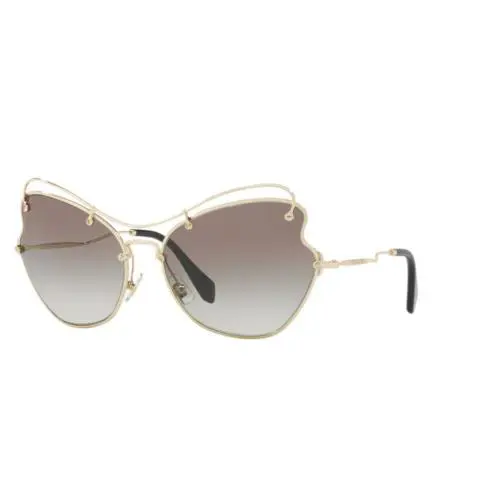 MU56RS ZVN0A7 61MM Butterfly Sunglasses Pale Gold / Grey Gradient by Miu Miu