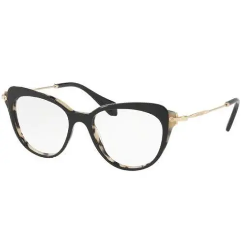Miu Miu Women Eyeglasses VMU01Q ROK-1O1 Black/gold Frame Demo Customisable Lens