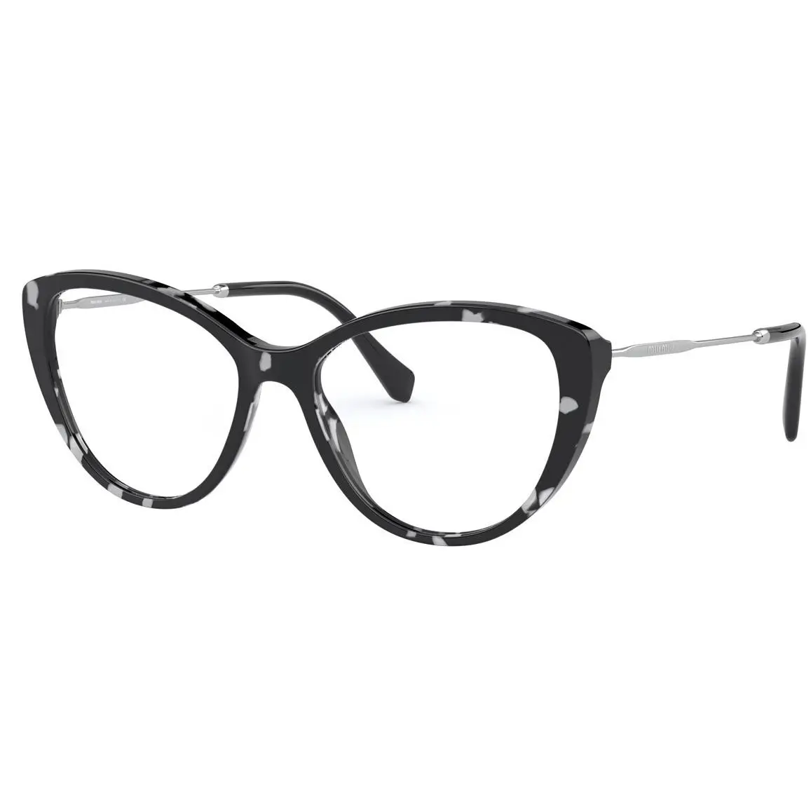 Eyeglasses MU02SV PC71O1 51 Havana Black/white Cat-eye by Miu Miu