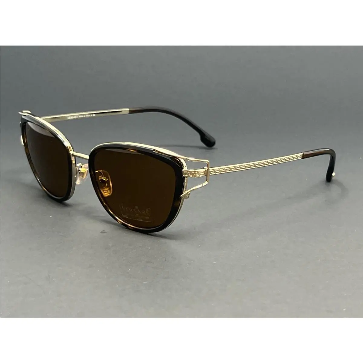 Versace VE2203 144073 Havana/pale Gold 53mm Women`s Sunglasses Metal