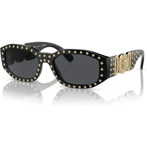 Man Sunglasses Black Frame Dark Grey Lenses 53MM Italian by Versace