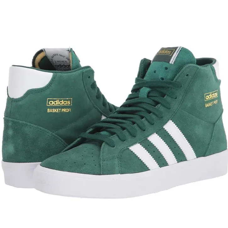 Adidas Originals Men`s Basket Profile Sneaker Green/white/gold Metallic 3.5 M - Green/White/Gold Metallic