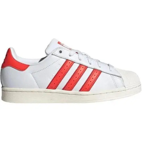 Adidas Superstar White Bright Red Sneakers Women`s US 8 IG2217 - Red