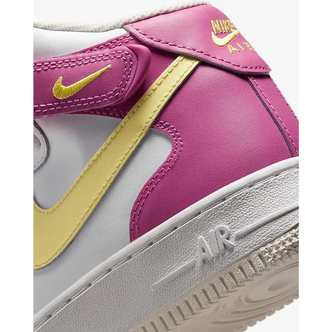 Nike shoes - Air Force 1 Mid LE - Summit White/Cosmic Fuchsia/White/Citron Tint 6
