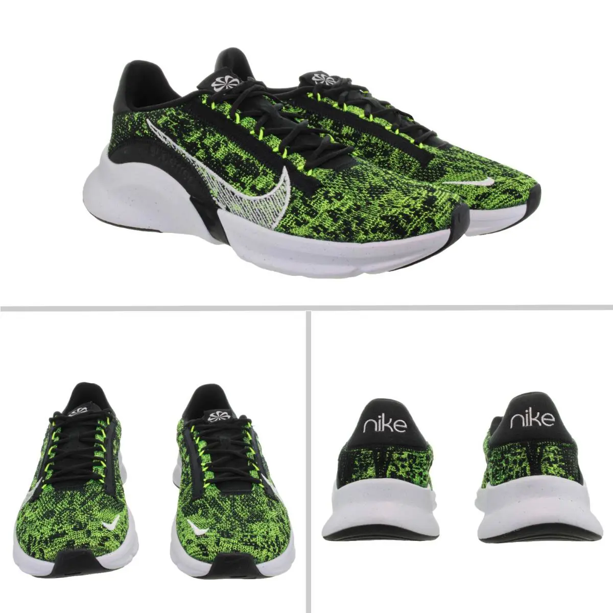 Nike shoes - Nike SuperRep Go 3 Next Nature Flyknit - DH3394 017 - Black, Volt, White 4