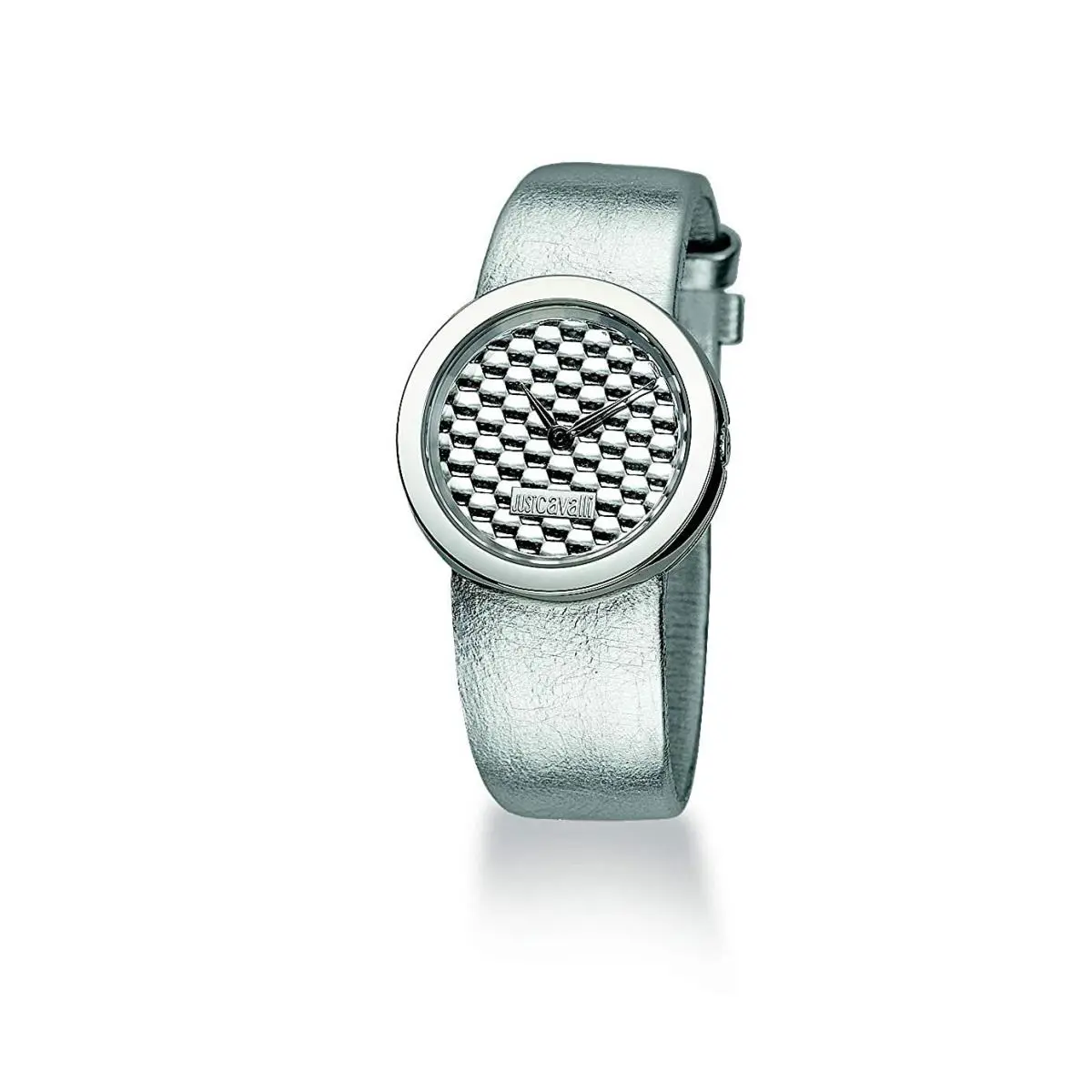 Analog Silver Dial Women`s Watch - R7251115815 - Silver Leather by Just Cavalli