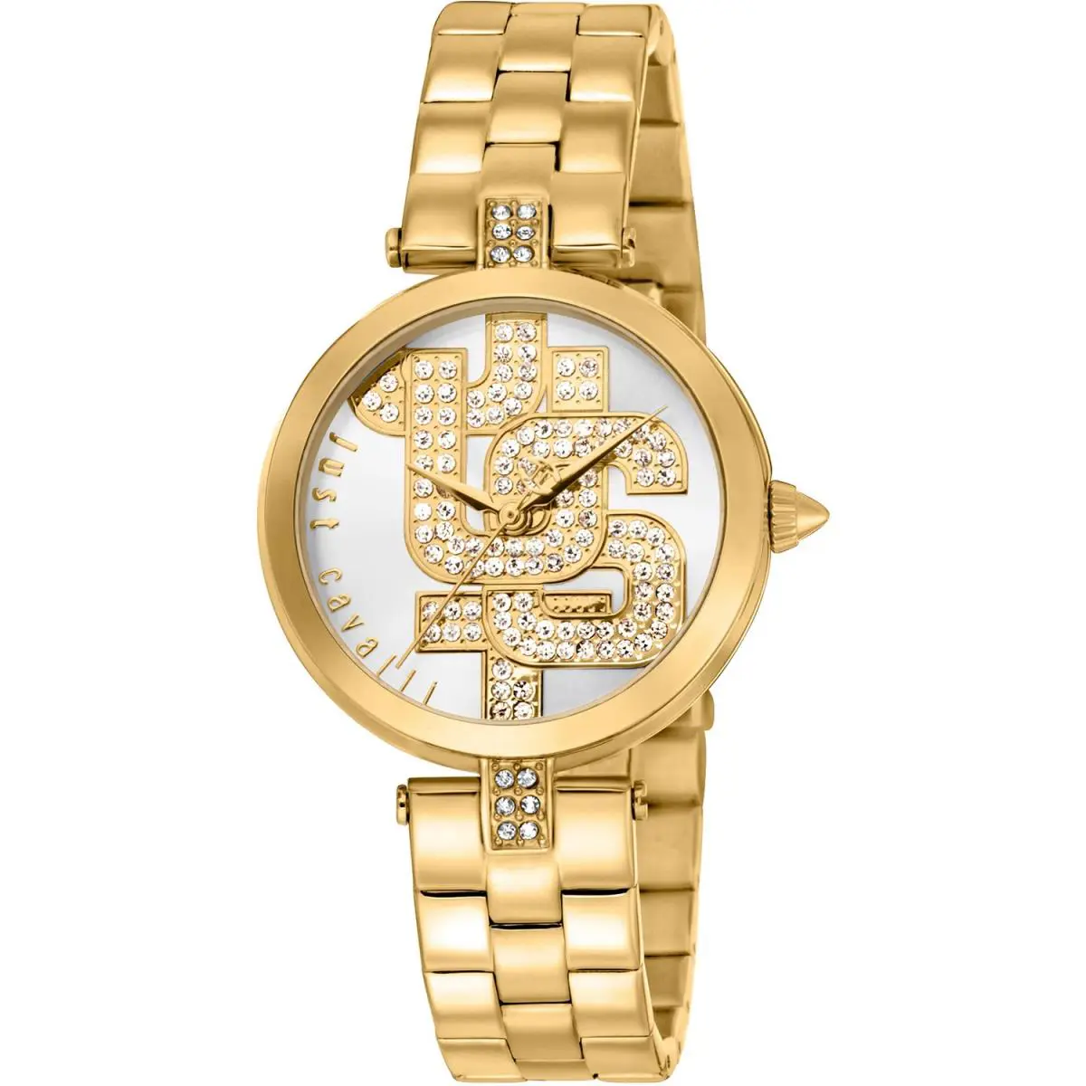 Just Cavalli Women`s Maiuscola Silver Dial Watch - JC1L241M0055