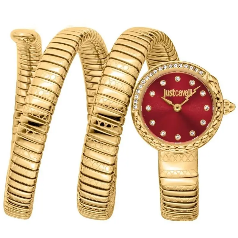 JC1L302M0035 Women`s Ipyg Bracelet Red Dial Quartz Watch by Just Cavalli
