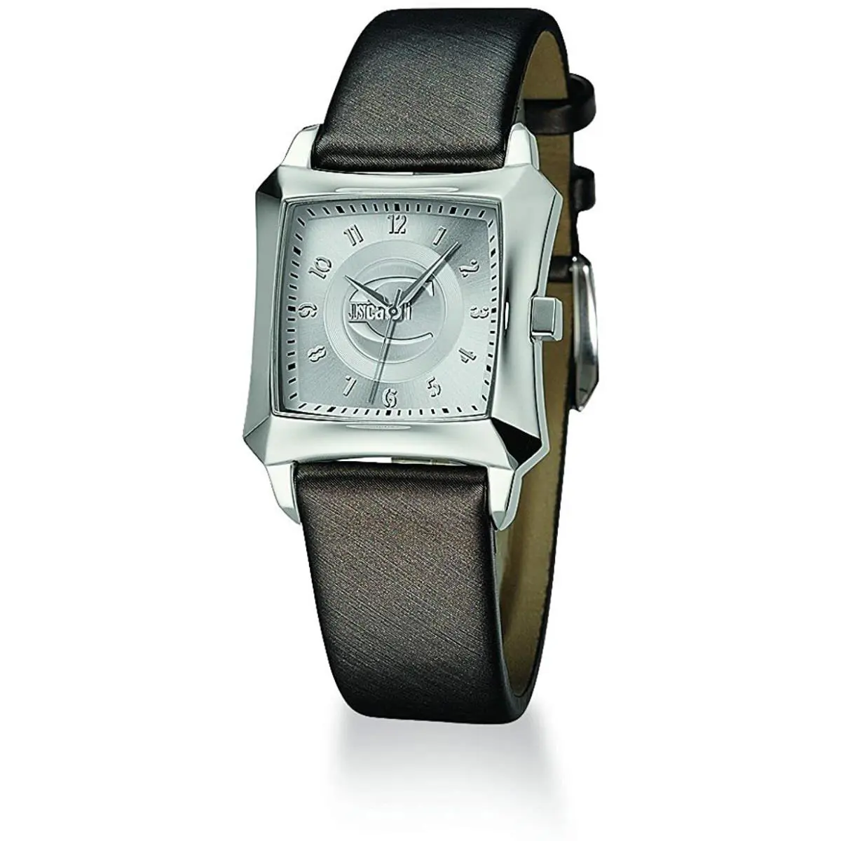 Women`s R7251106515 Blade Quartz Silver Dial - Chrome - Leather by Just Cavalli