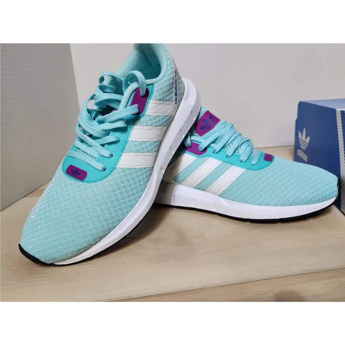 Adidas shoes - adidas Swift Run - Swift Run - FW2129 - turquoise/white/purple (UPC: 193106629555) 0