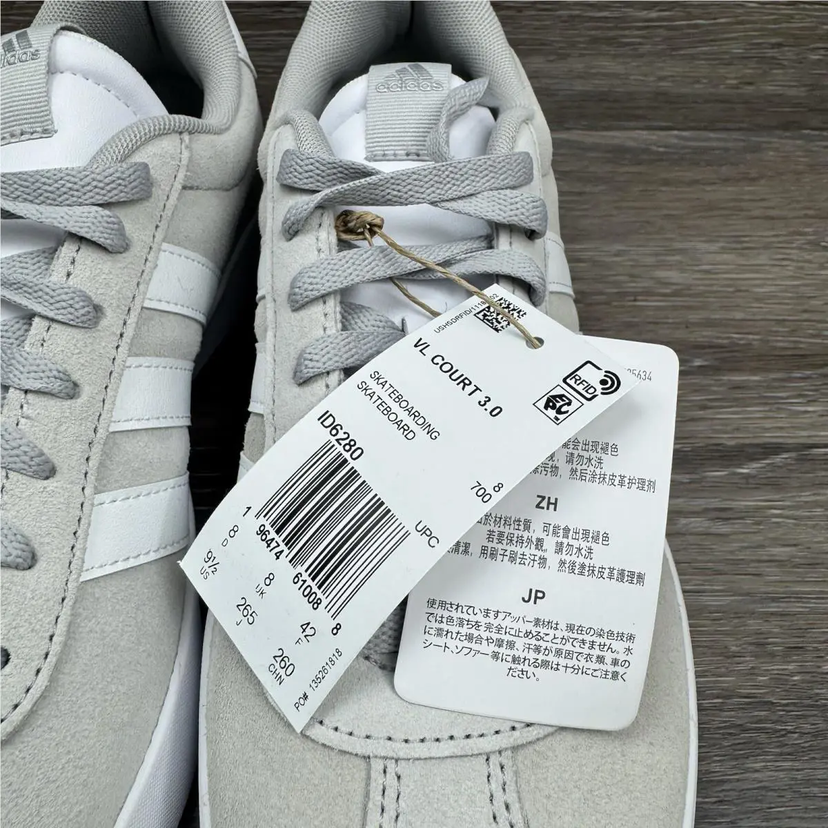 Adidas shoes - VL Court 3.0 - Court - ID6280 - Gray 3