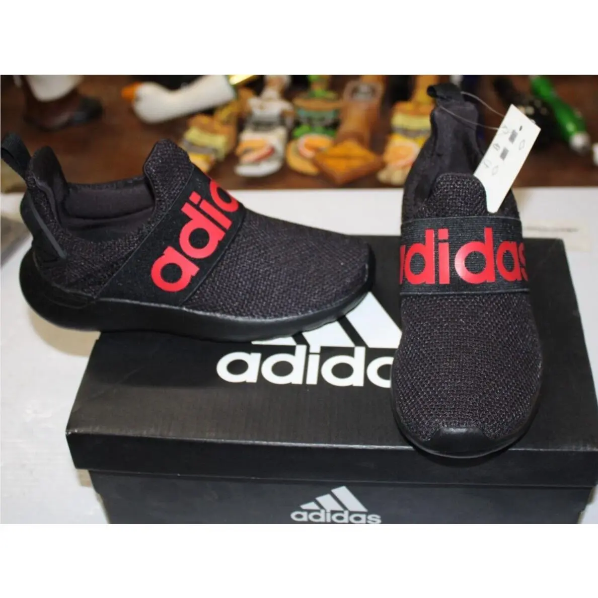 Adidas Lite Racer Adapt FW7601 Shoes Size Toddler 11 Black/red