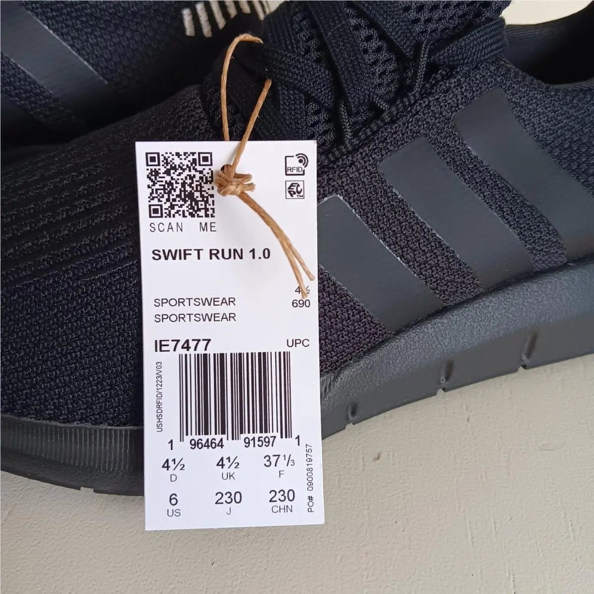 Adidas shoes - Swift Run 1.0 - Swift Run - IE7477 - Black (UPC: 196464915971) 4