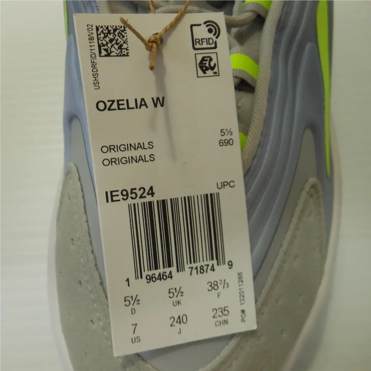 Adidas shoes - adidas Ozelia - Ozelia - IE9524 - Gray & Lemon (UPC: 196464718749) 3