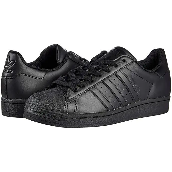 Adidas Originals Men`s Superstar Sneaker Black/black Size: 19 M US - Black
