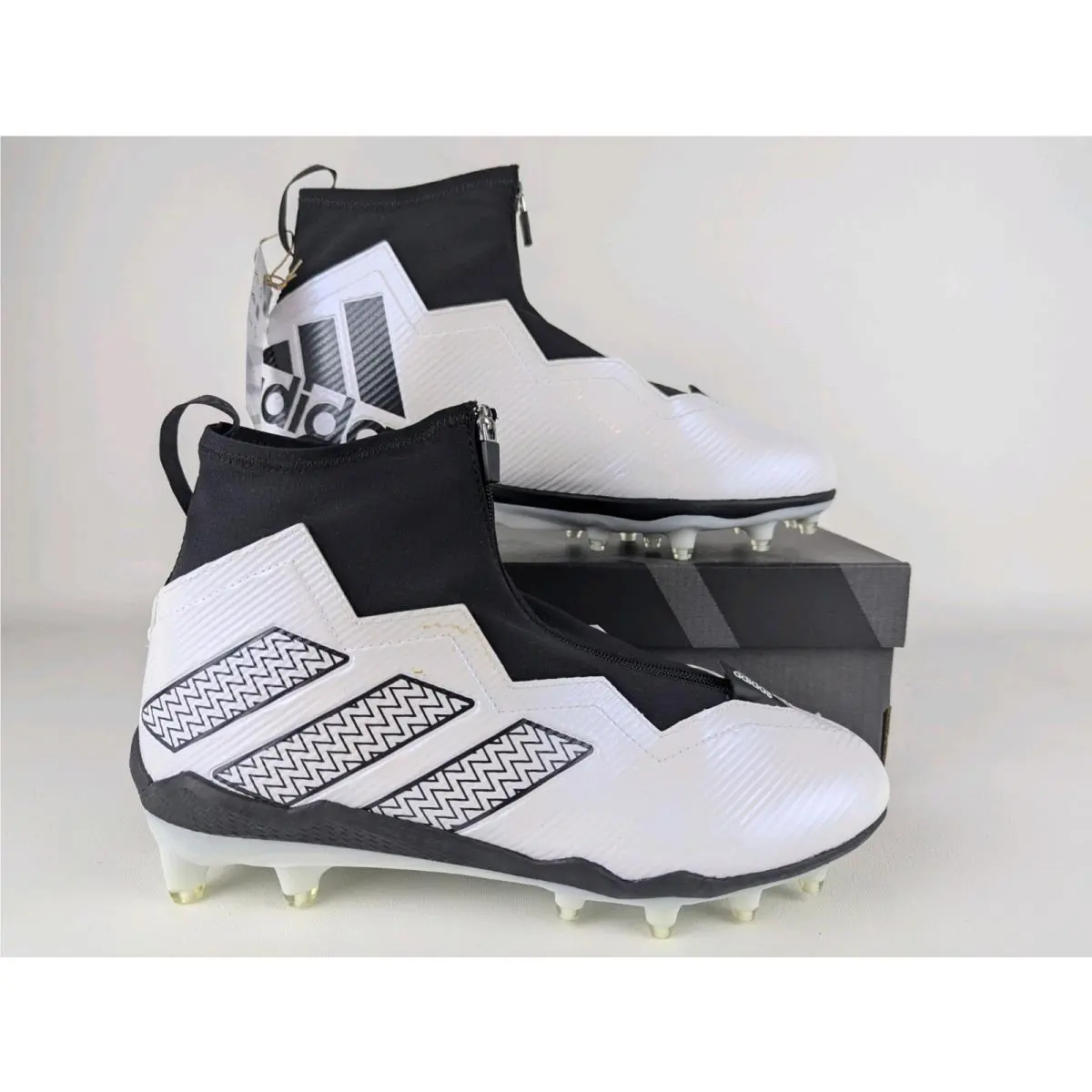 Adidas Nasty 2.0 Black White Football Cleats GV8306 Men`s Size 12