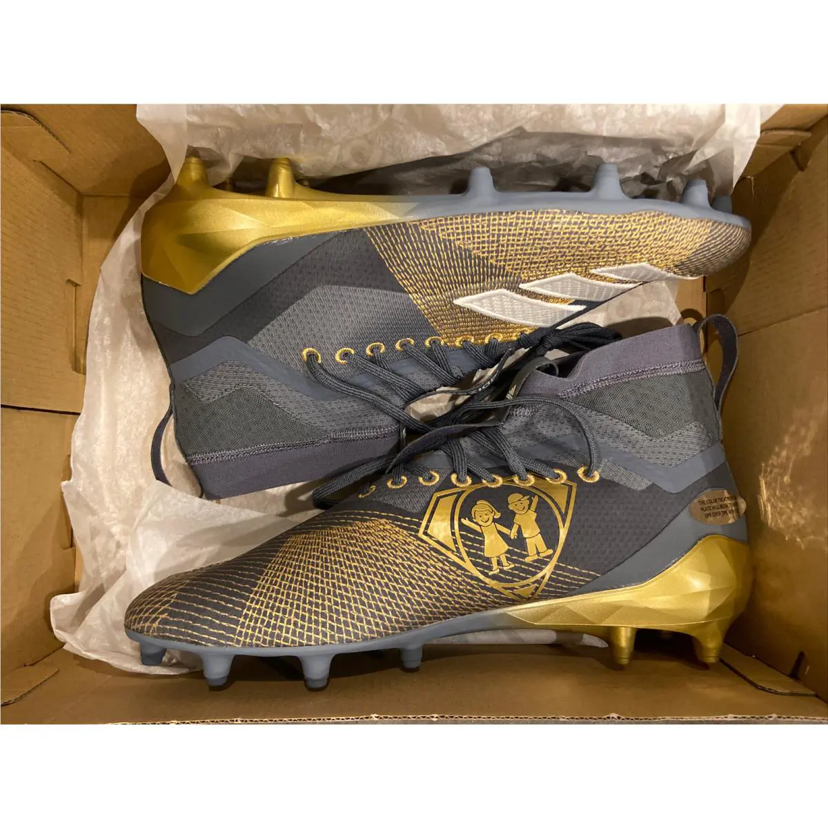 Adidas SM Adizero 8.0 SK Mens Shoes Size 10.5 Color: Grey/gold Custom Design