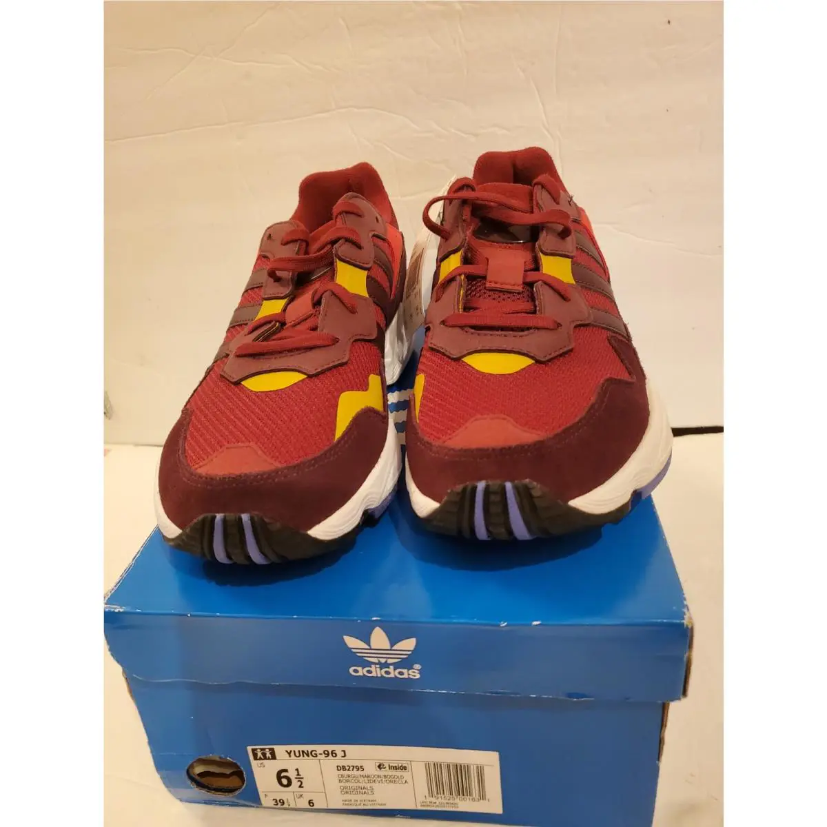 Adidas shoes - adidas Yung-96 - Burgundy/Yellow 1