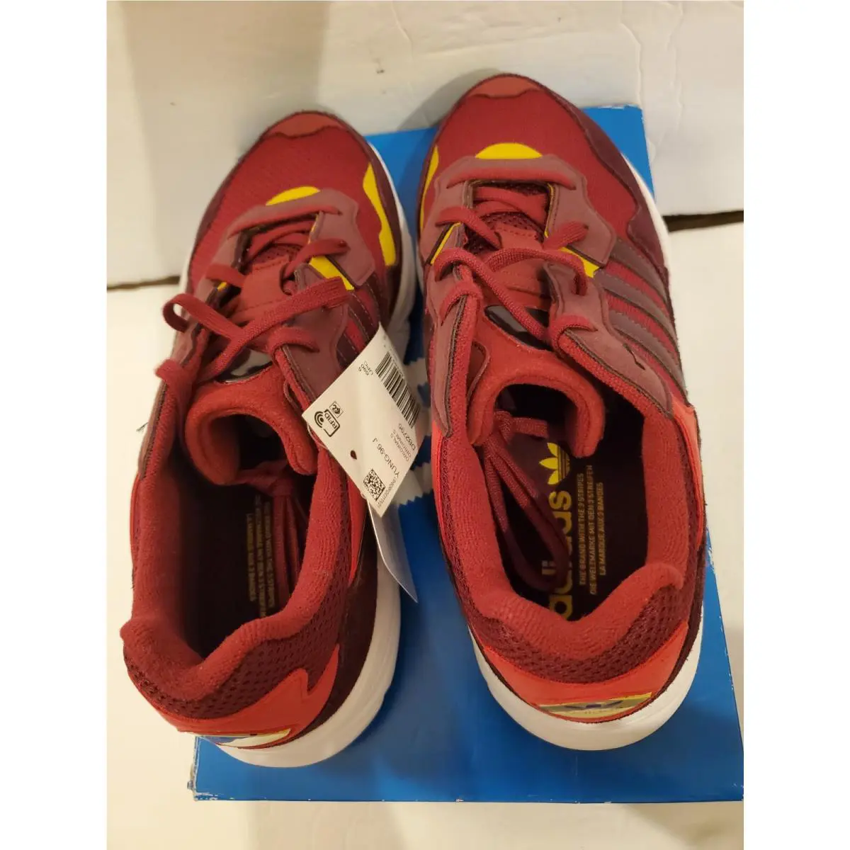 Adidas shoes - adidas Yung-96 - Burgundy/Yellow 4