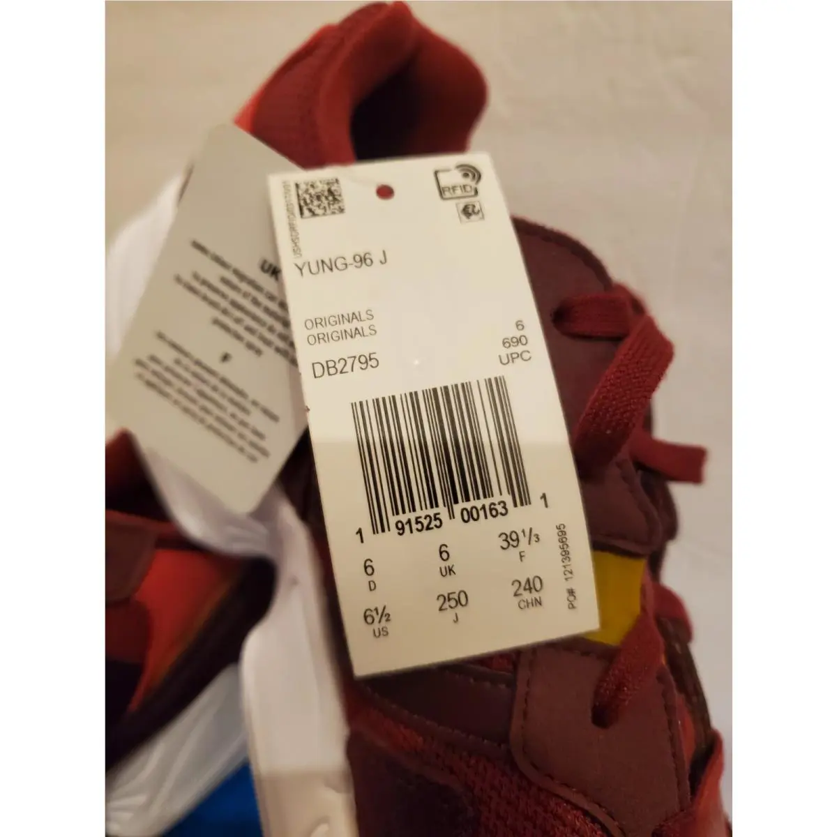 Adidas shoes - adidas Yung-96 - Burgundy/Yellow 0