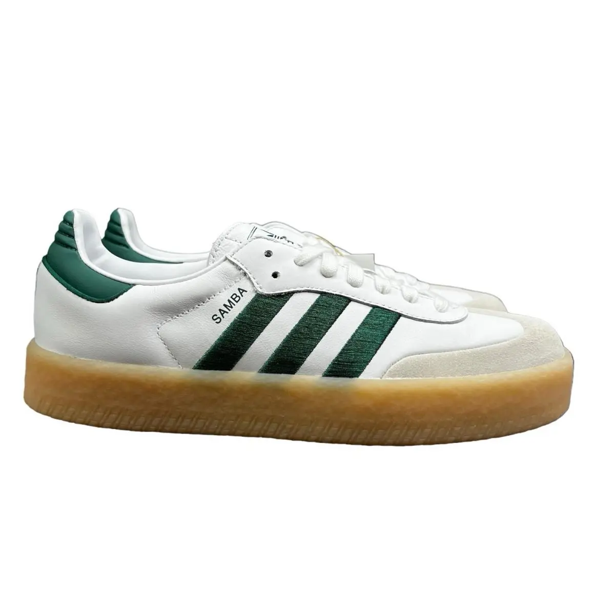 Adidas Sambae Cloud White Collegiate Green Gum Shoes ID0440 Women`s Size 11