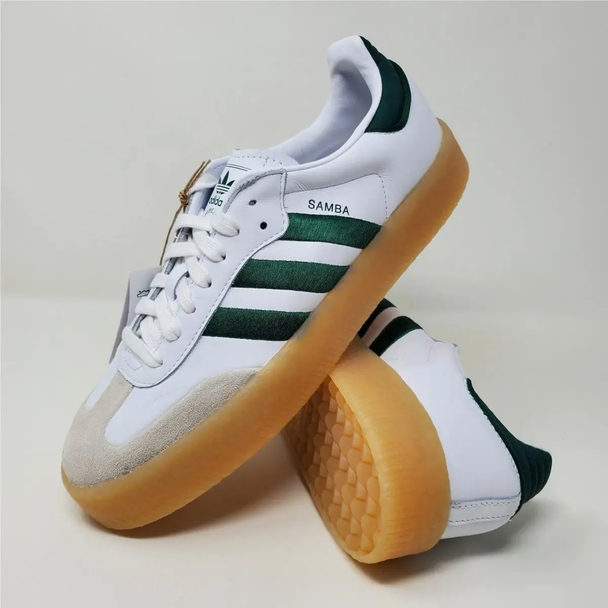 Adidas Sambae Cloud White Collegiate Green Gum Sneakers ID0440 Women`s Size 10.5