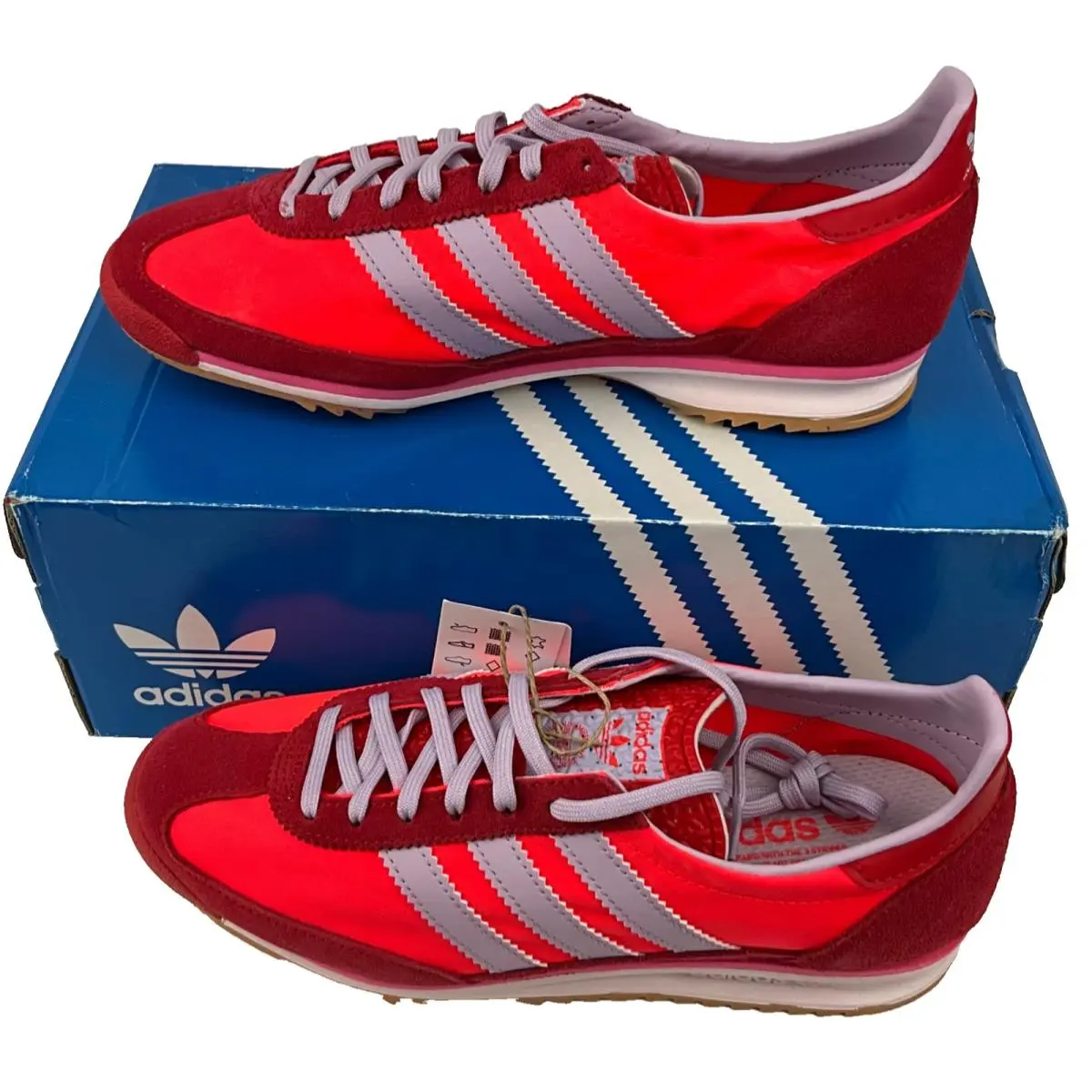 Adidas Originals SL 72 OG - Solar Red Ice Lavender Scarlet JH7392 Women`s 8