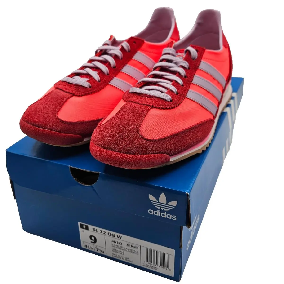 Adidas SL 72 OG Sneaker W9 M8 Solar Red/ice Lavender/better Scarlet JH7392