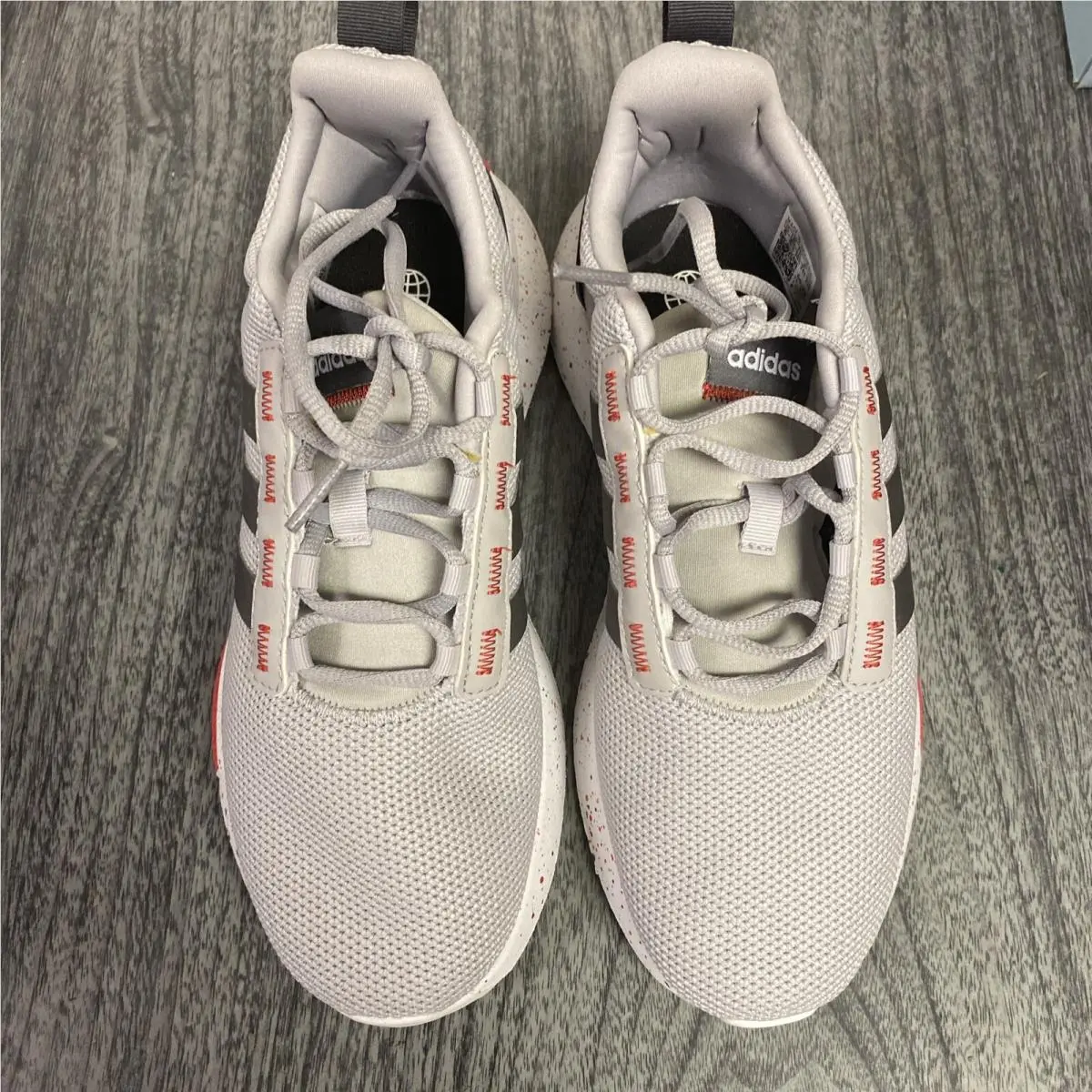 Adidas Running Sneakers Grey and Red Size 6