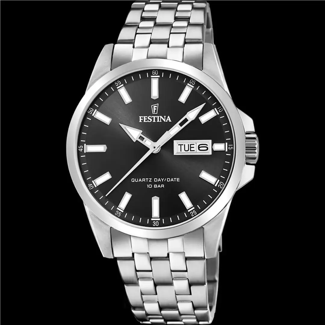 Watch Festina F20357/4 Classic Metal Man 41 Stainless Steel